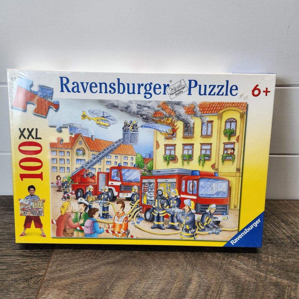New Ravensburger Puzzle 100 XXL Pieces Firefighter Fire Truck Sealed